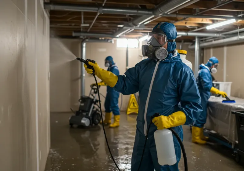 Basement Sanitization and Antimicrobial Treatment process in Jemison, AL