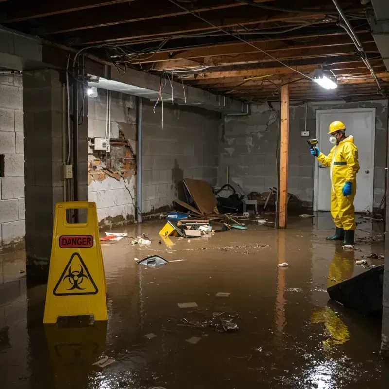 Flooded Basement Electrical Hazard in Jemison, AL Property